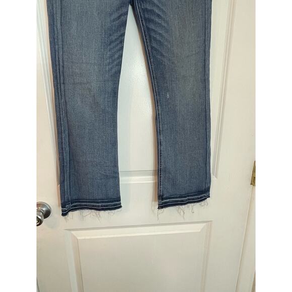 DL1961 Jeans Size 29 High Rise Boho Festival Hippie Ankle Cropped Raw Hem - Picture 3 of 8